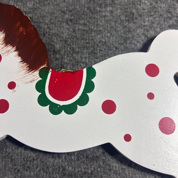 VINTAGE HUGE WOODEN ROCKING HORSE CHRISTMAS ORNAMENT - Picture 5 of 11